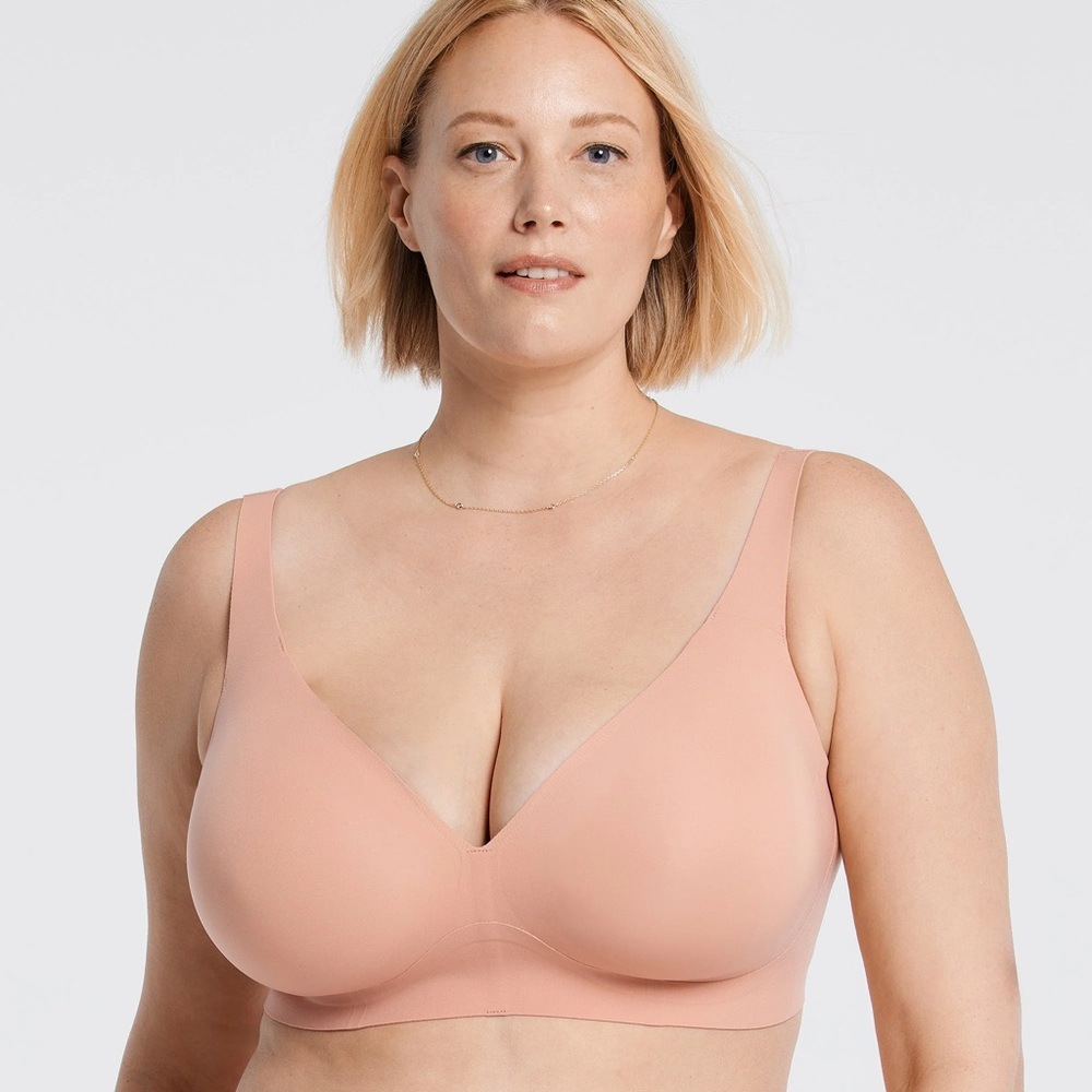 Evelyn & Bobbie Starlette Plunge Bra Wireless Padded Seamless Support NWT Size M - Picture 13 of 15